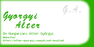 gyorgyi alter business card